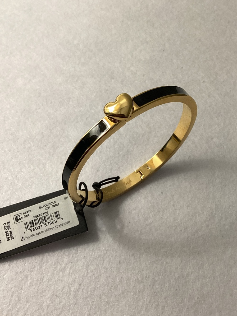 Kate Spade Heart You Enamel Hinged Bangle - Picture 1 of 10
